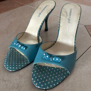 thrifted Tommy Hilfiger Girl Heels - Blue Polka Dot